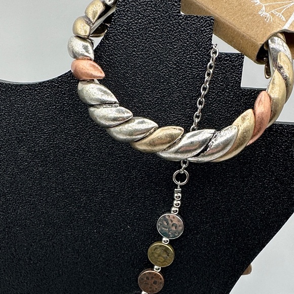 NWT Elegant Multicolor Coin Necklace and Bracelet Set - Picture 4 of 5